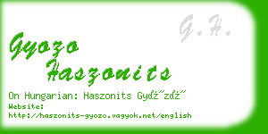 gyozo haszonits business card